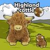 Kawaii Highland Cow Stuffed Toys Cute Cattle Animals Plush Toy Animals Fluffy Doll Soft Birthday Gift for Kids Boys Girls