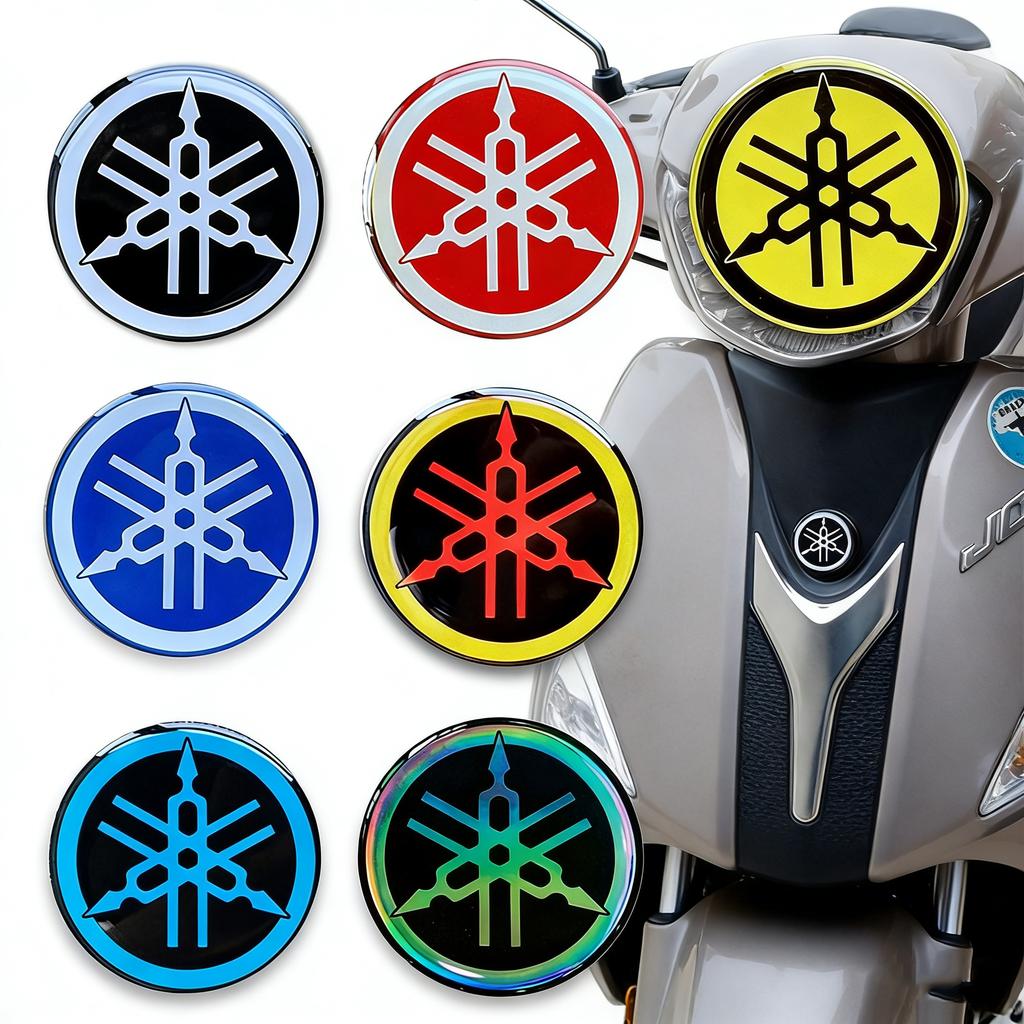 Motorrad Aufkleber für Yamaha 3D Logo Reflektierend Geeignet für Xunying Qiaoge I125 Modifiziertes Rennauto Weicher Klebstoff Dekor