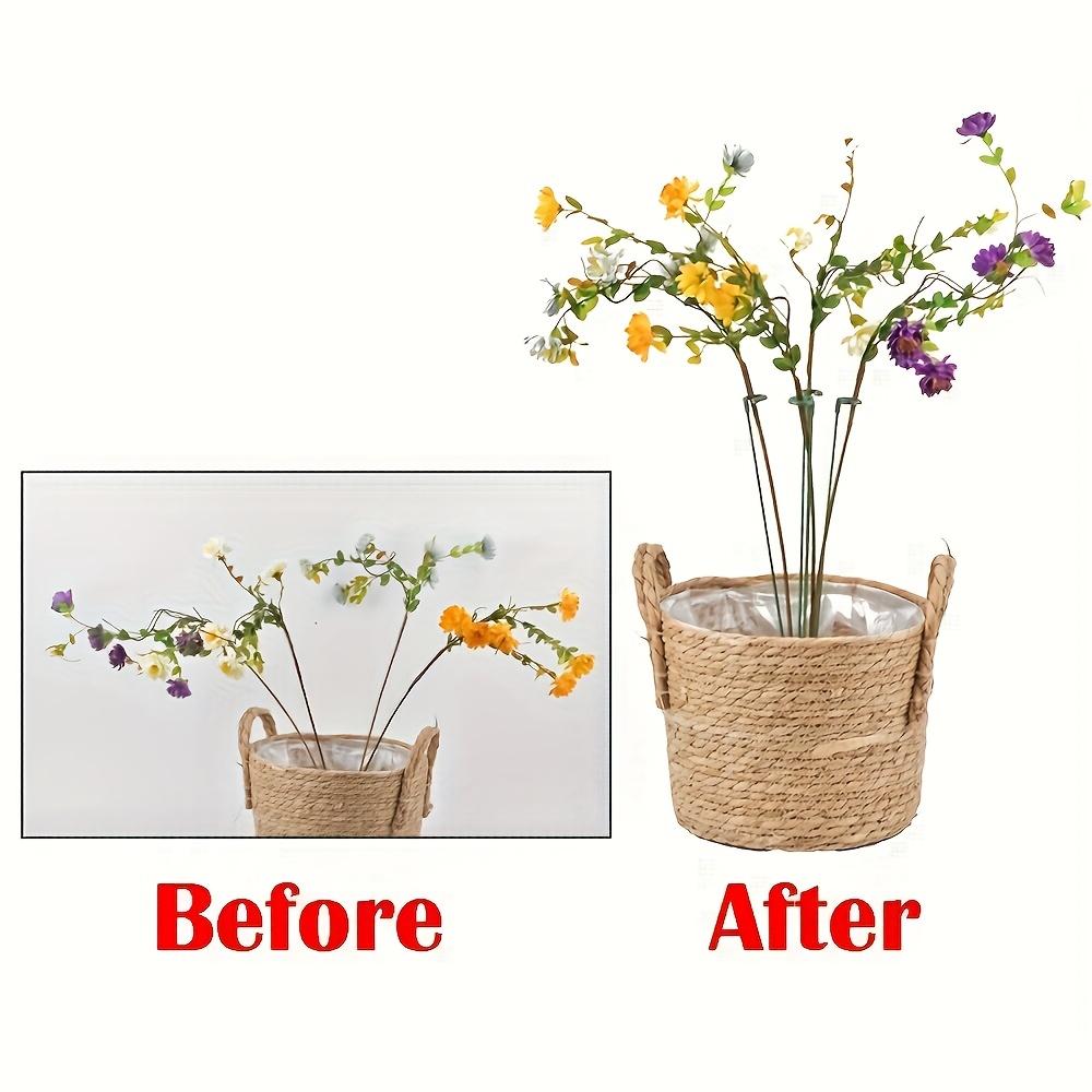 5-Pack Flexi Plant Adjustable Plastic Plant Support Stakes with Secure Support Ring Versatile Garden Stakes for Indoor Plants