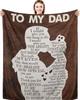 Grandpa Blanket Gift from Grandchildren Cozy Flannel Throw Perfect for Father's Day, Birthday