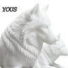 Minimalist Sculptures for Bedroom Desk 3D Printed Wolf Figurine, Parent And Child Animal Statue, Modern Unique Housewarming Gifts Lovers Sculpture