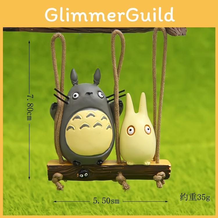 My Neighbor Totoro Swing Cat Scene Mini Model Ornament For Gift Present