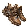 new Men Outdoor Fashion versatile Thick Sole shoes Anti Slip  High Top wear-resistant Sports Shoes Travel Casual Shoes