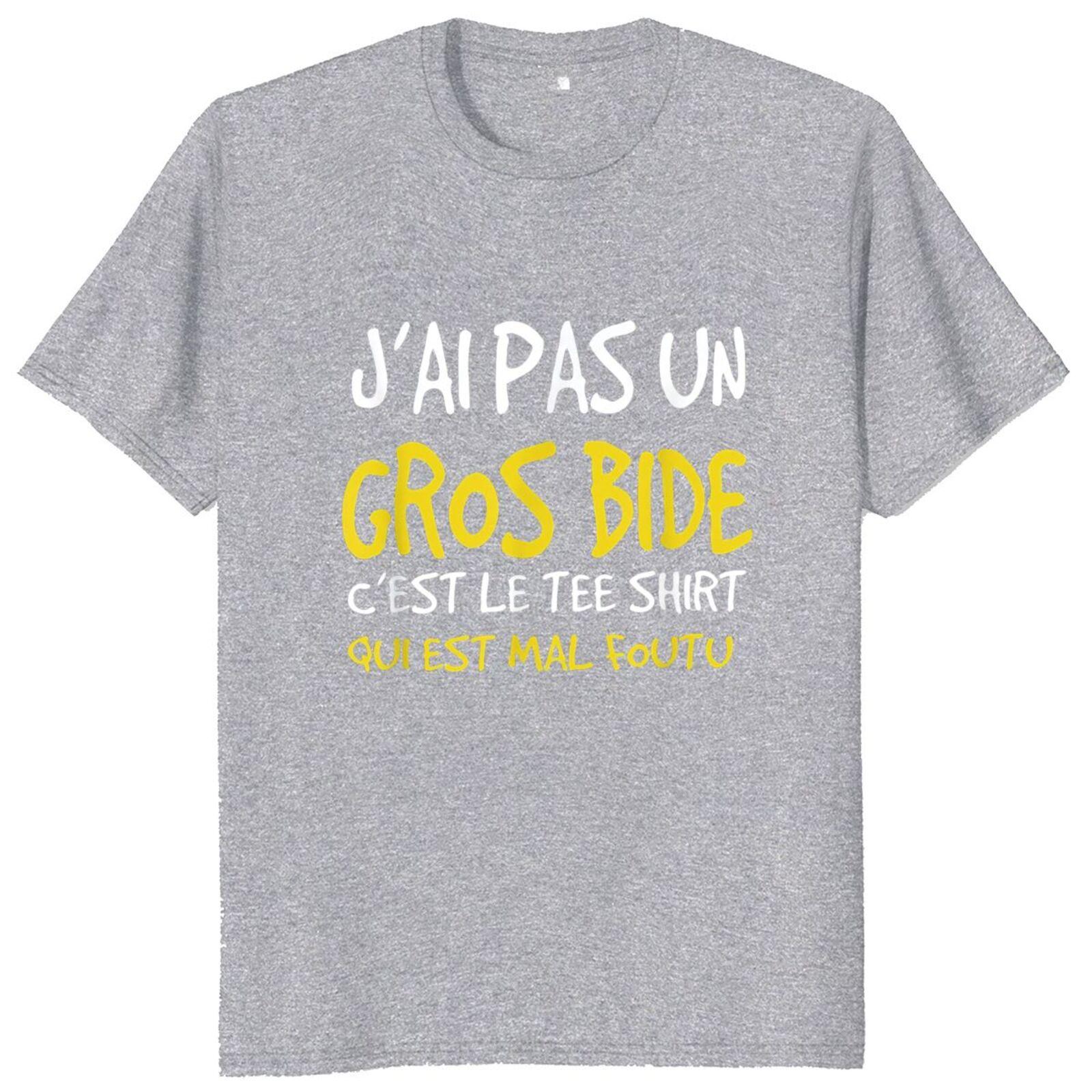 

Funny French Humor Gift Y2k Tshirts Summer Casual 100 Cotton Unisex Tee Tops I Dont Have A Big Paunch T Shirt EU Size S