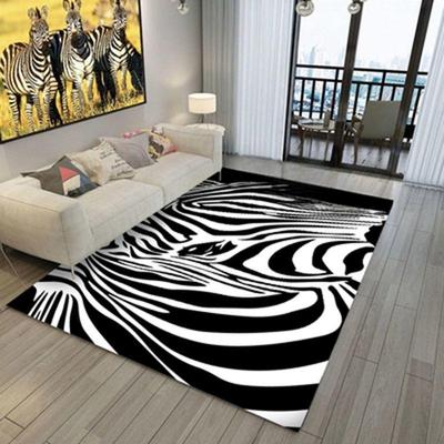 Wohnkultur Schlafzimmer Matte Zebra Muster Teppich Wohnzimmer Schlafzimmer Weiche Teppiche Anti-Rutsch-Fußmatten Wasseraufnahme Teppiche Tapis