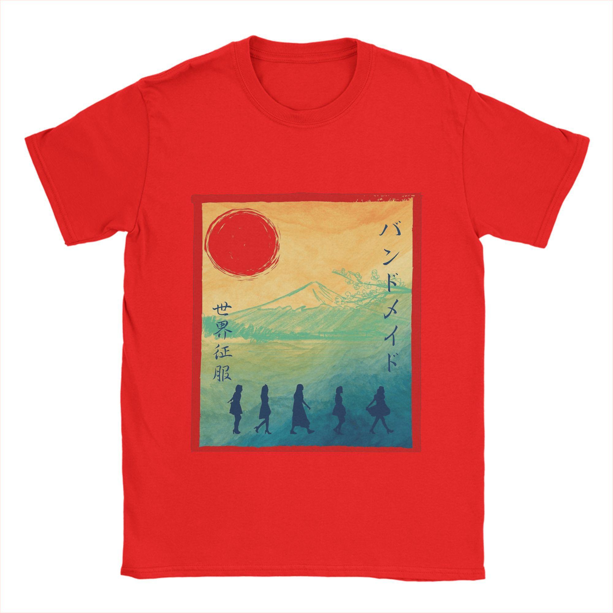 Band Maid band  T Shirts Men s  Pure Cotton Casual T-Shirt Round Collar  Tee Shirt Short Sleeve Clothes Plus Size S