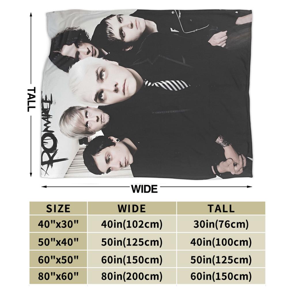 Soft BlanketChild Picnic My Chemical Romance Band Throw Blanket  Flannel Bedspread For Living Room Street Trend Sofa Bed Cover