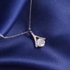 Body Jewelry Sterling Silver 925 Silver Necklace D VVS Moissanite Pendant Link 18K Gold Plated Charm Chain