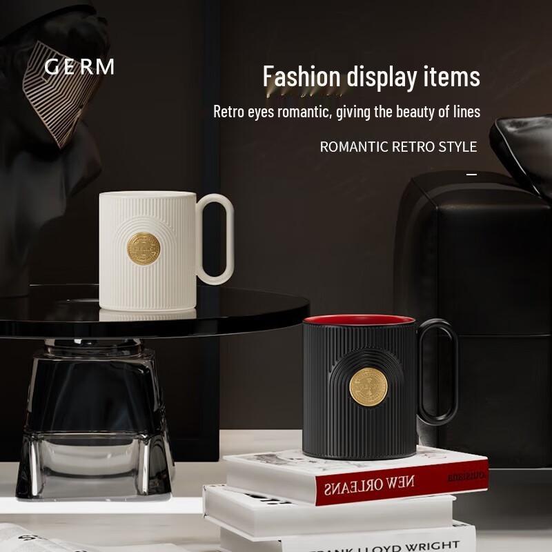 GEMINI Ceramic Coffee Mug with Spoon