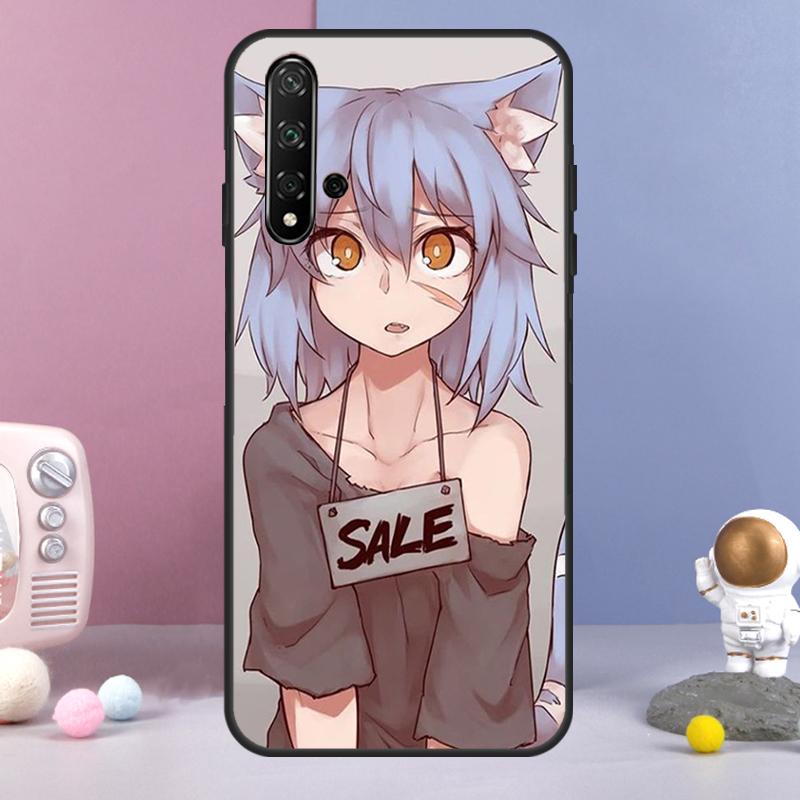 Anime Cat Girl For Huawei Nova Y72 Y61 Y91 Y73 Y90 Y70 Y60 12s 12i 11i 8i 9 10 SE P60 P30 Pro P40 Lite Case