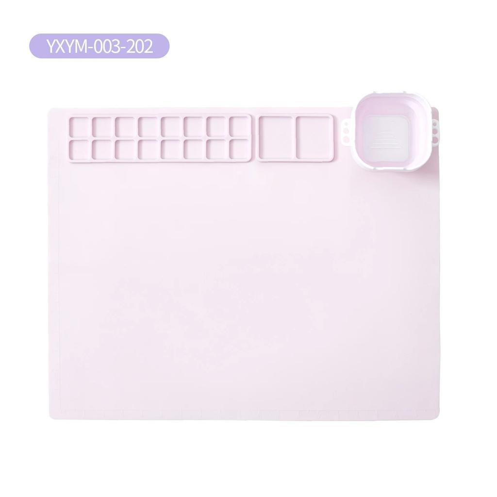 Tappetino da disegno in silicone riutilizzabile con ventosa per bambini, popolare per bambini, con tappetino da pittura in silicone per arte e tazza