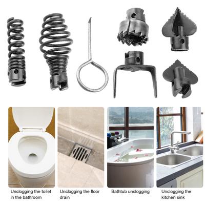 Yousheng 7-teiliges/Set Rohrleitungsbagger Einfach zu installierendes, zerlegbares Abflussreinigungsset Abflussrohrschnecke Effizientes Rohrreinigungswerkzeug