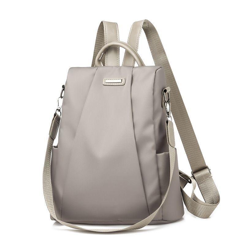 Anti-theft backpack women's new fashion nylon cloth large capacity backpack leisure travel simple schoolbag