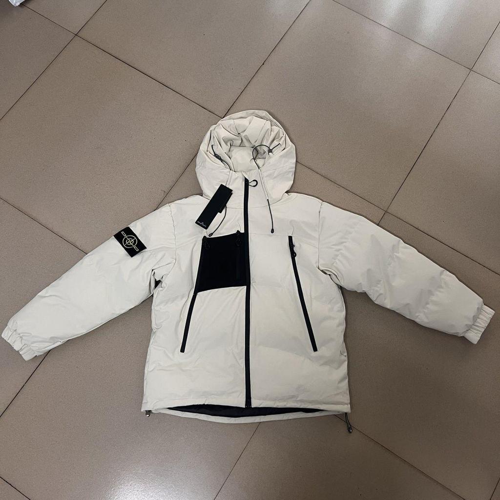 Podzimní/zimní bavlněná bunda s kapucí - Unisex teplý venkovní kabát v černé, bílé, travně zelené, fialové, vojenské zelené