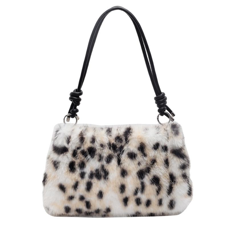 New Plush Bag Women's Largecapacity Sen Meng Trendy Autumn and Winter Messenger Bag Feeling Portable Plush Tote Bag