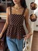 Vintage Retro Sommer Pünktchen Tanktop für Damen