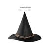 Retro Witch Hat Party Accessory Unique Black Wizard Hat Fashion Accessory