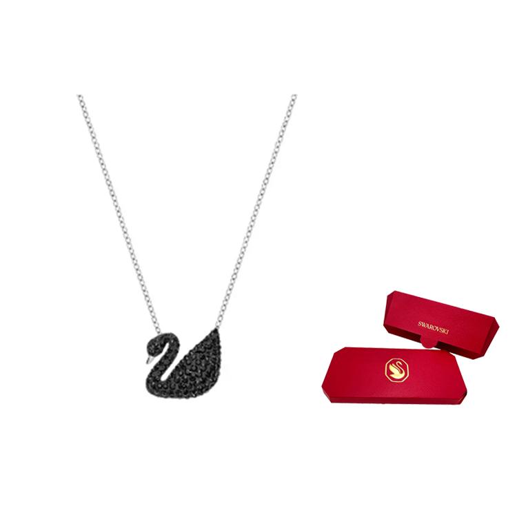 Swarovski Iconic Swan Black Swan Necklace Women Necklace 5347329