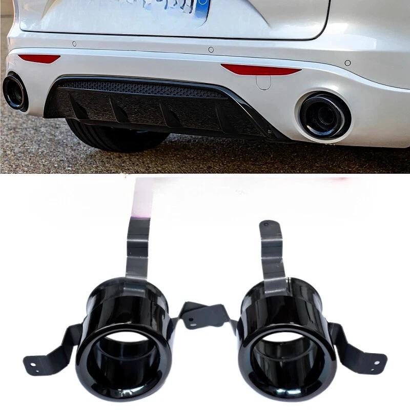 Stainless Steel Exhaust Tailpipe for Alfa Romeo Stelvio - Black Finish