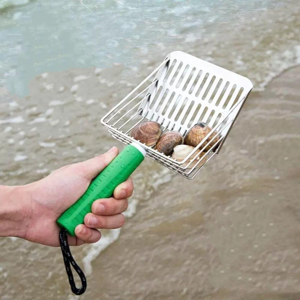 

Stainless Steel Kitten Sanding Shovel Hanging Design Kitty Scooper Cat Litter Shovel Poop Lifter зелений