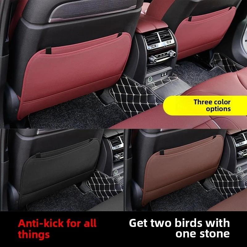 1Pc Multi Functional Car Seat Back Protector Kick Guard with Anti Scratch Storage Bags Safety Seat Cover Organizer Anti Kick Pad