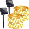 Led Solar Fairy String Lights 8 Modes Christmas Led Light Outdoor Garden Patio Wire Garland Light Christmas Lights