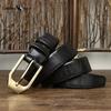 Double-sided Genuine Leather Belt Men's Genuine Leather Pin Buckle Simple Versatile Casual Belt Men's