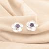 Natural Iolite Sterling Silver Butterfly Anniversary Stud Post Earrings Jewelry EE-157-9