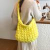 Korean winter new cloud bag fashion down large capacity shoulder messenger bag pleated underarm tote bag