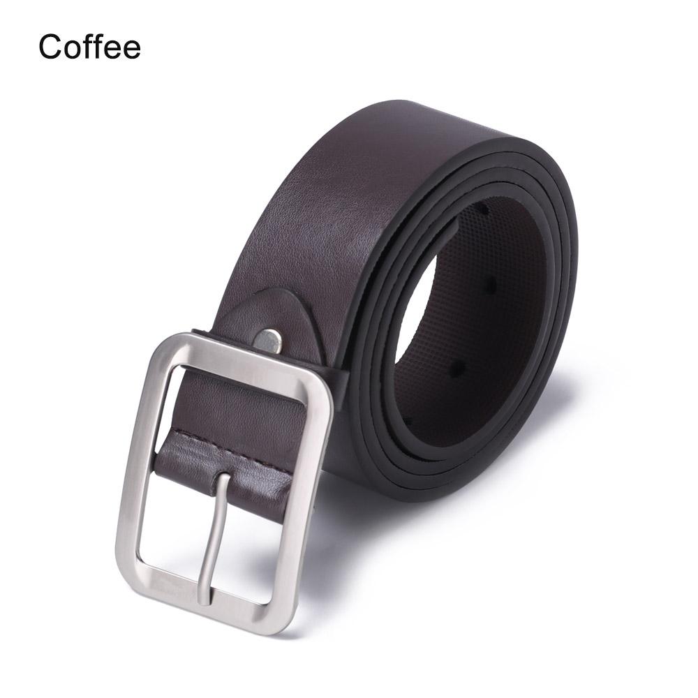 Waist Strap Belts High-Quality Leather Dress Belt Waist Belts Square Pin Buckle Casual Waistband
