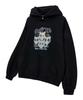 Pocket Band Digital Graphic Oversized Hoodie Black