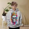 Autumn 3D Skull Printed Hoodies Fashionable Casual Sports Long Sleeved Children's Boy Hooded Sweatshirts