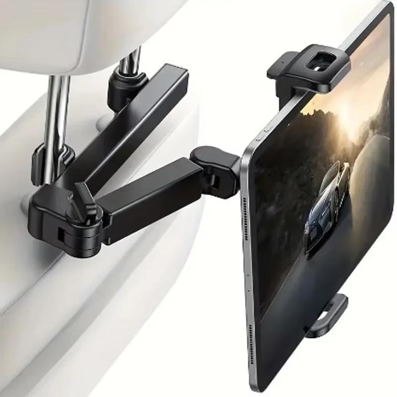 Telescopic Car Rear Pillow Phone Holder Tablet Rotating Holder Car Back Seat Stand Headrest Bracket Universal Holder Accessories
