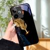 Für Realme GT7 5G Hülle Luxus Malerei Cover Gehärtetes Glas Handyhülle Für Realme GT 7 Fundas Harte PC Stoßfeste Schale Bumper