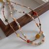 Dunhuang Retro Clavicle Necklace: High-End Light Luxury Stone Choker for Women