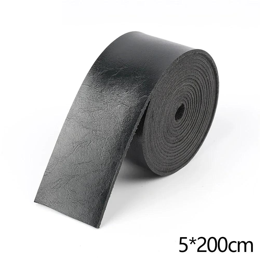 DIY Vintage Microfiber Cattlehide Leather Strip Handmade Craft Clothing Bag 2M Glossy Leather Straps Supplies Making Accessories