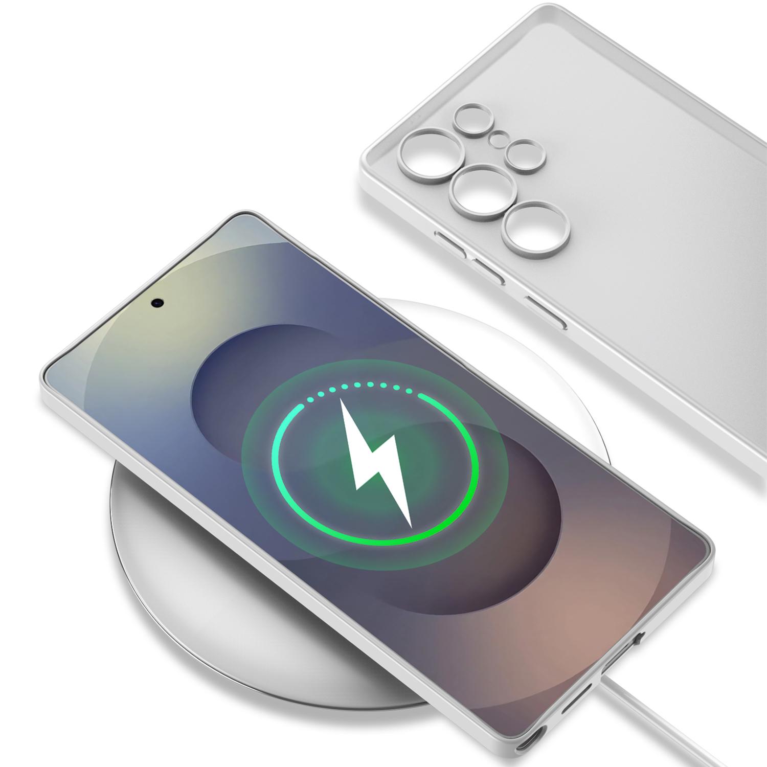 

For Samsung Galaxy S25 Ultra Case Matte Skin Touch Translucent Hard PC Phone Back Cover Silver