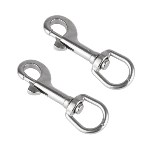 Bolt Snap Trigger Hook, Gun Hook, Marine Swivel Snap Hook, 316 Stainless Steel Dog Lead Clasp, Carabiner, Spring Buckle, 360 Rotation, Climbing/Pack