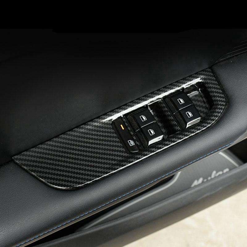 Compatible For MG4 EVMulan 2022-2024 Car Window Control Lift Switchs Panel Cover Trim Decoration ABS Carbon FiberDurable