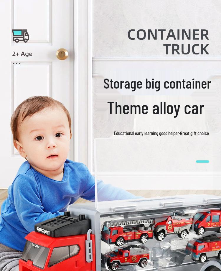 Modello di Auto Giocattolo Camion dei Pompieri da Corsa in Lega per Bambini