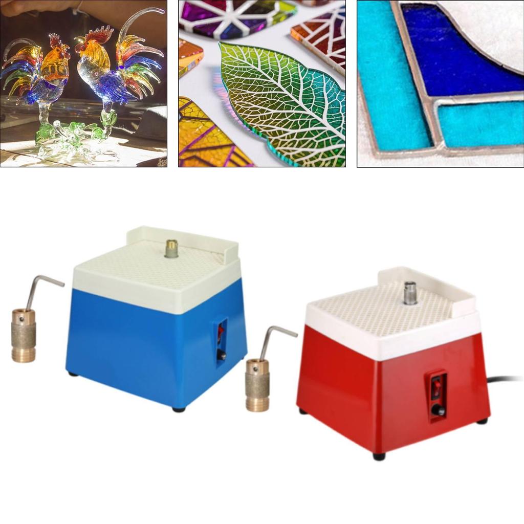 Stained Glass Grinder Portable Mini DIY Grinding Tool for Home Corner Studio Blue