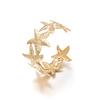 Punk Fashion Style Metal Starfish Open Bracelet, Versatile for Daily Use