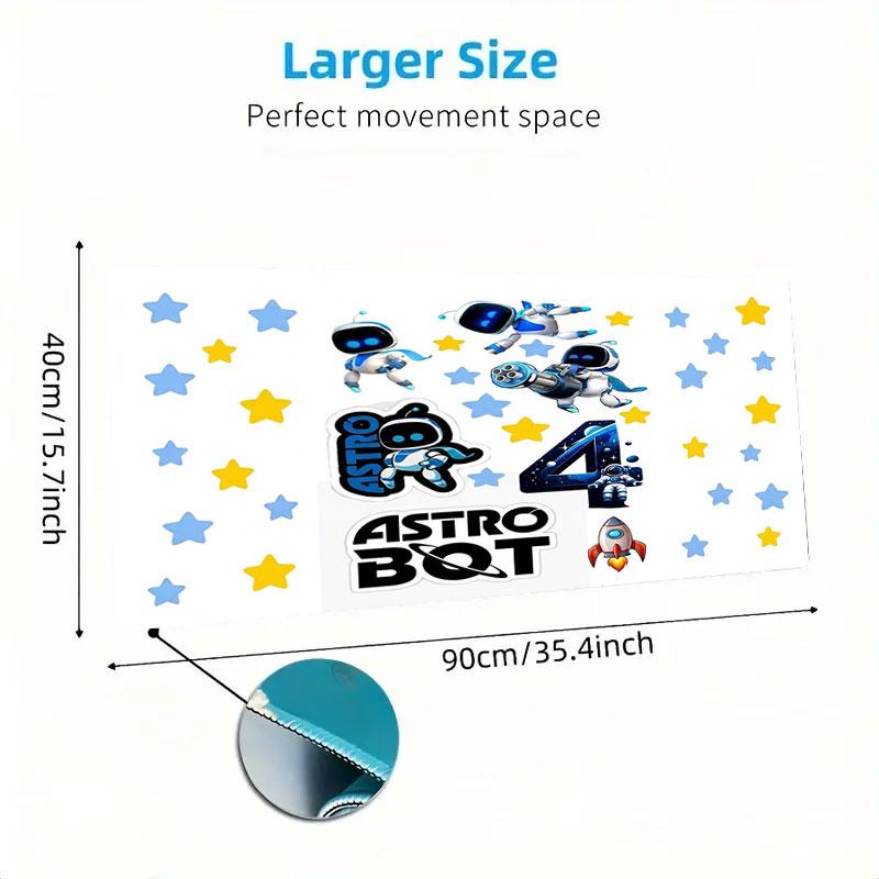 ASTRO BOT Large Size Mouse Pad Large Gaming Table Cushion Non-slip Laptop Tablet Big Mousepad XXL Mat Mini PC Playmat With Lock edge