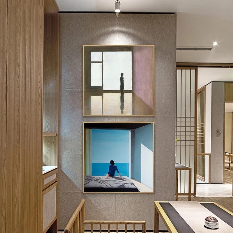 Moderne minimalistische Kunst-Leinwandgemälde, David Hockney, Poster und Drucke, Wandkunst, Bild für Wohnzimmer, Heimdekoration, Cuadros