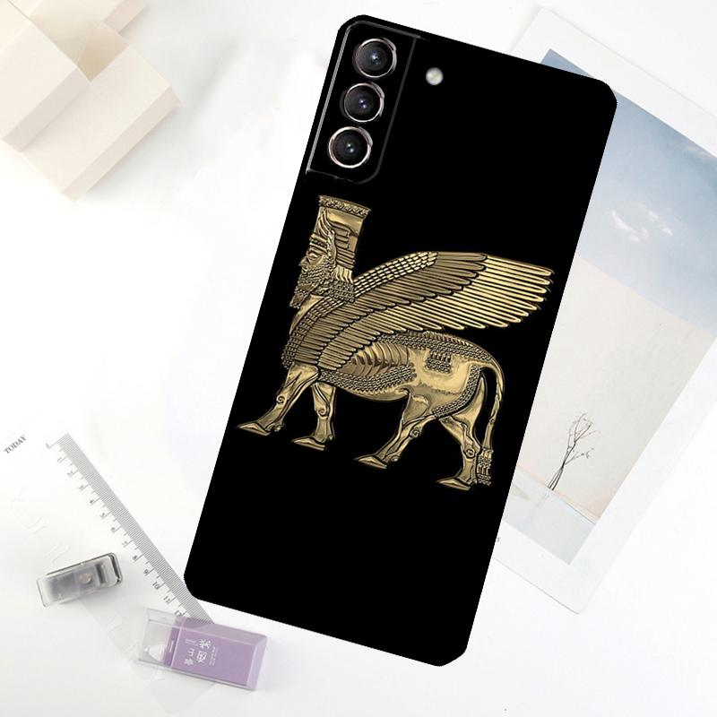 Lamassu Assyrian Winged Lion Phone Case For Samsung Galaxy S20 FE S21 S22 S23 S24 S25 Ultra S9 S10 S25 Plus S25 FE Cover
