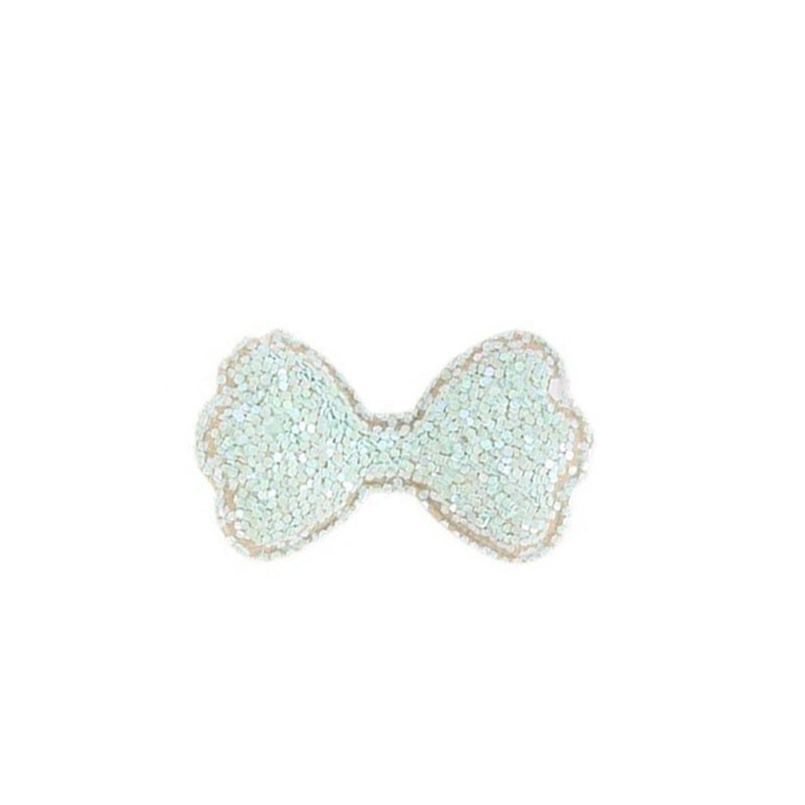 

12 шт. 55 мм блестящие тканевые нашивки с подкладкой блестящие аппликации в виде галстука-бабочки для поделок наклейки принадлежности для самостоятельного изготовления заколок для волос украшения One Size зелёный