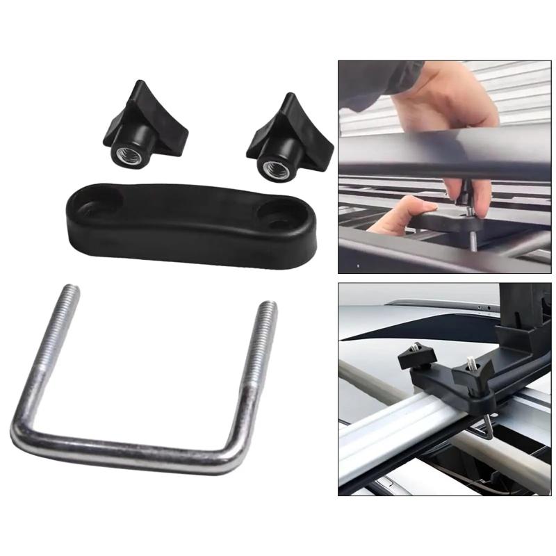 Car Roof Box U Bolt Clamps for Luggage Carrier Easy Install Pack Heavy Duty Metal Accessory for Secure Travel Storage Use