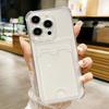 Transparent Card Holder Bag Case For iPhone 16 15 14 13 12 11 Pro Max Slot Wallet Back Cover For iPhone 15 Plus Shockproof Case