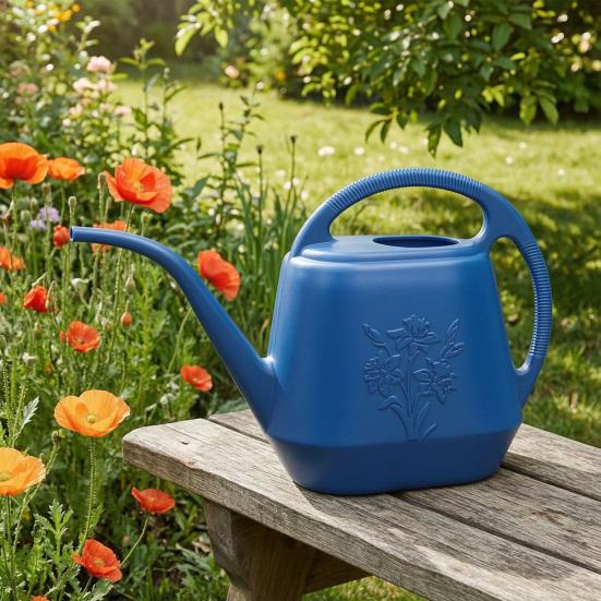 4L Plastic Watering Can Long Spout Watering Can with Ergonomic Handle Houseplant Watering Pot