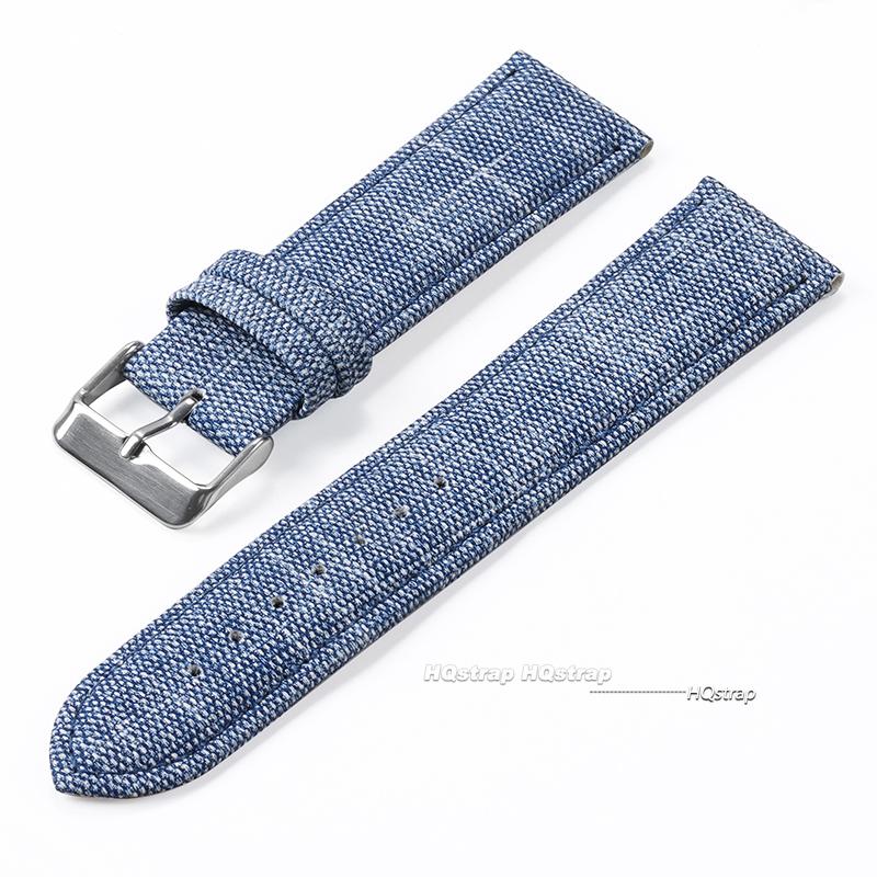 Denim Pattern Nylon Watchband for Casio Vintage Leather Strap 10 12 14 16 18 20 22mm Watch Band for Seiko Men Women Accessories